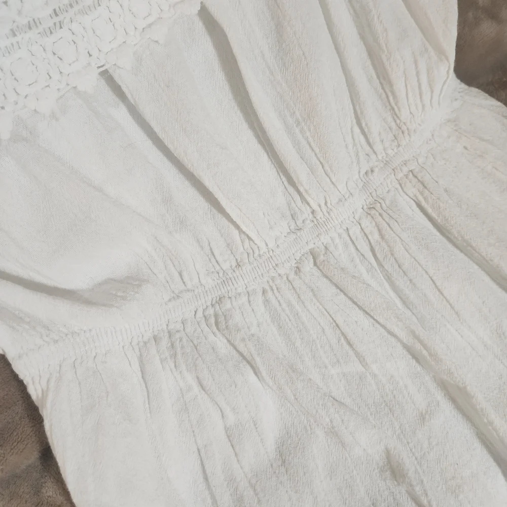 Lovely White Off-Shoulder High Low Dress; Beach Ready ππππΌπππ - Picture 4 of 13